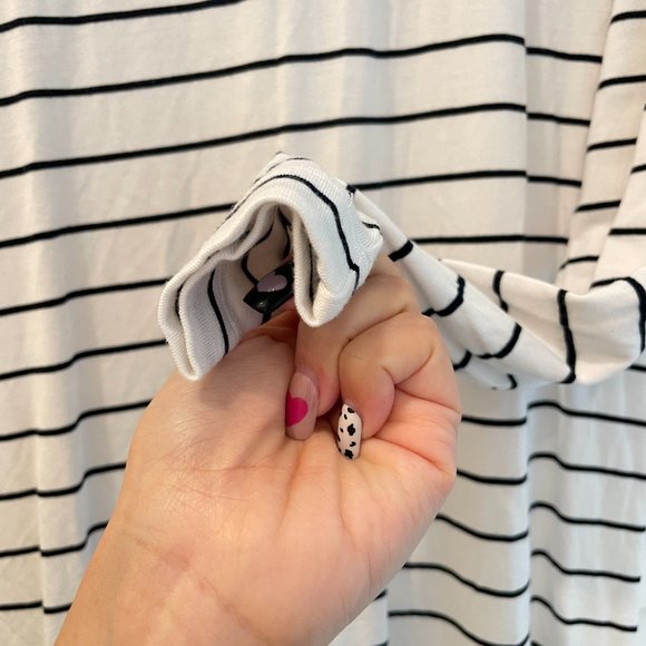 Club Monaco Navy Striped Long Sleeve Linen - Picture 11 of 12